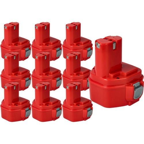 vhbw 10x Akku kompatibel mit Klauke EK 60VPLUS, ES 50PLUS, ESG 85PLUS, ESG 45PLUS, ESG 50PLUS, ES 85 Werkzeug (3000 mAh, NiMH, 12 V)