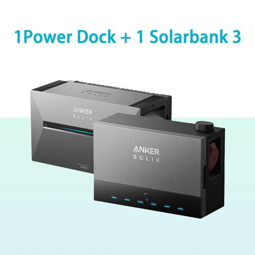 Anker SOLIX Solarbank Power Dock mit Anker SOLIX Solarbank 3 E2700 Pro