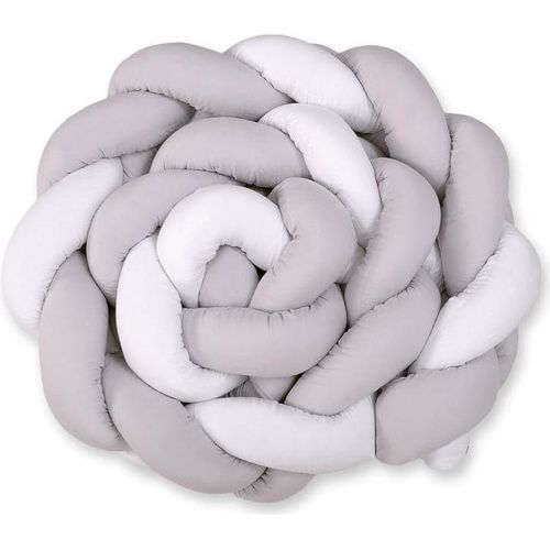 Korbbettchen, Nestchen, extra Luftzirkulation – 100 % Baumwolle, XXL, weißgrau
