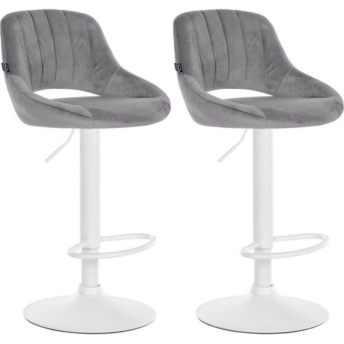 2-teiliges Set aus Samt-Barhockern – Moderner Stil – Bequeme Sitzposition