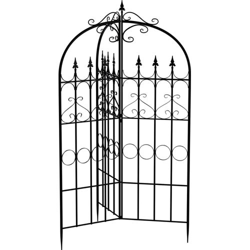 Klimrek, Trellis – Freistehendes Stichsystem – Romantischer Stil | Farbe: Schwarz