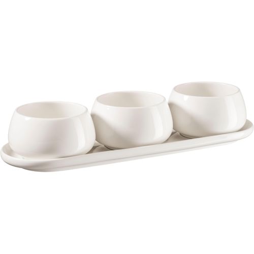 Servier-Set MÄSER "Taya", weiß, Porzellan, Servierplatten