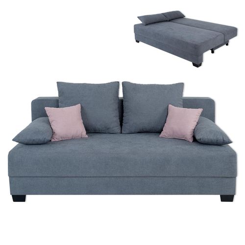 Boxspringsofa - grau - mit Staukasten - Dauerschläfer Image