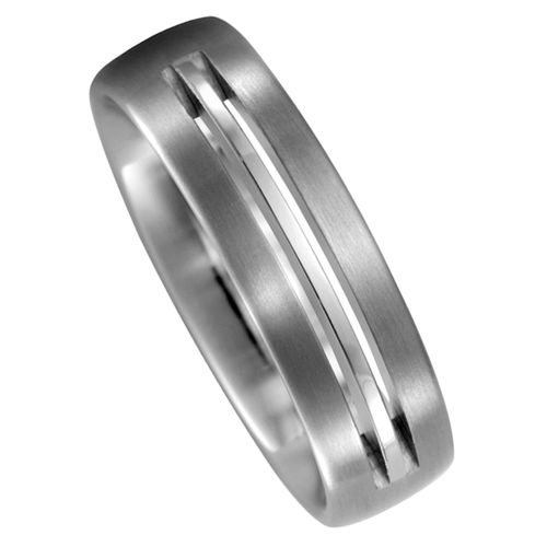 Partnerring JOBO "Ring Titanring Herrenring" Gr. 64, titanfarben, Fingerringe, Jungen, 64, Titan, Titan matt