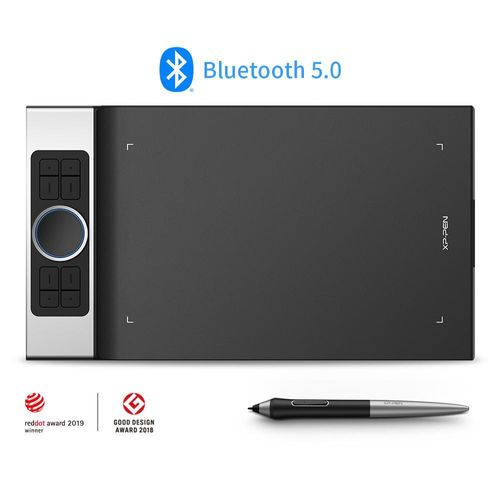 XPPen Deco Pro MW Grafiktablett Bluetooth 2,4 Wireless Zeichentablett (15"x8"), Stift-Tablett mit 8192 Druckstufen/60° Neigung, kompatibel mit Android