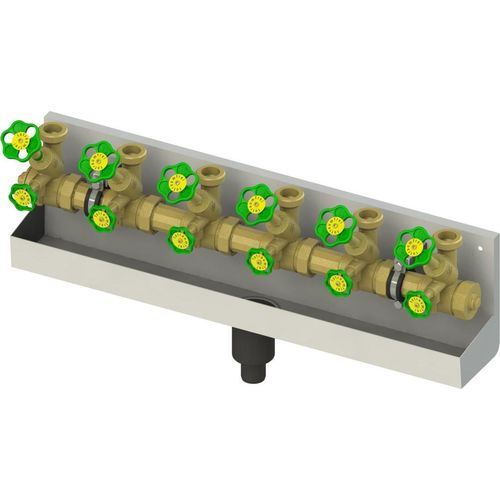 Js Atv-Station, Steigende Spindel 6-Fach,Dn25,Eing.1 1/2,Ob.a.1 1/2