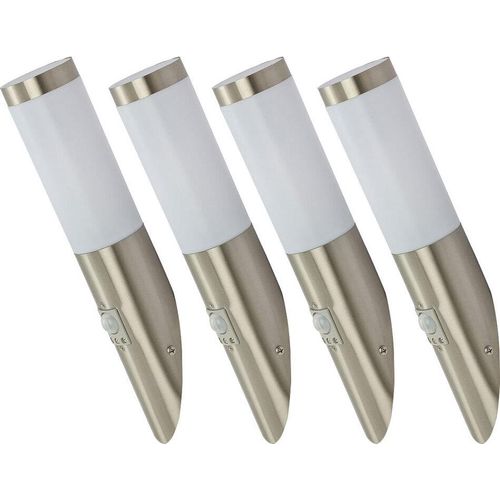 4x RGB LED Wand- und Außenleuchte mit Bewegungsmelder