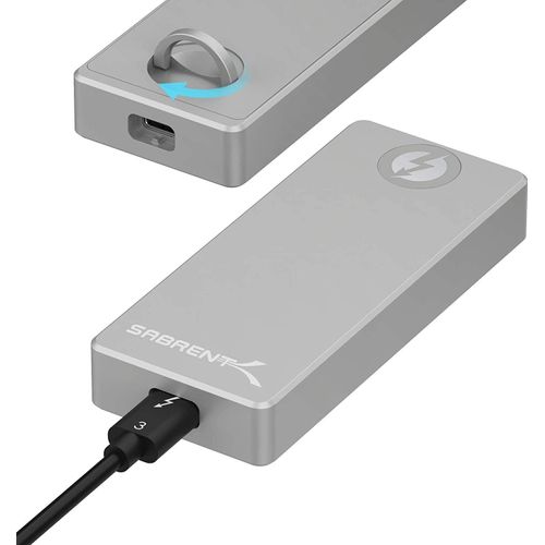 SABRENT EC-T3NS Aluminium-Gehäuse für SSD, Thunderbolt 3, M.2 NVMe, Hochgeschwindigkeits-Datenübertragung, kompakte und elegante Lösung für externe Speichergeräte