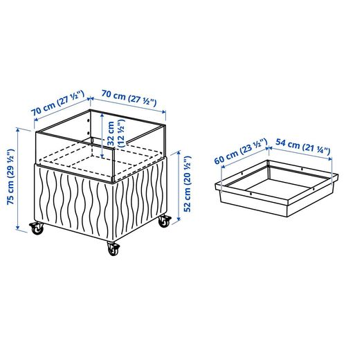 MITTZON Akustischer Blumenkasten mit Rollen