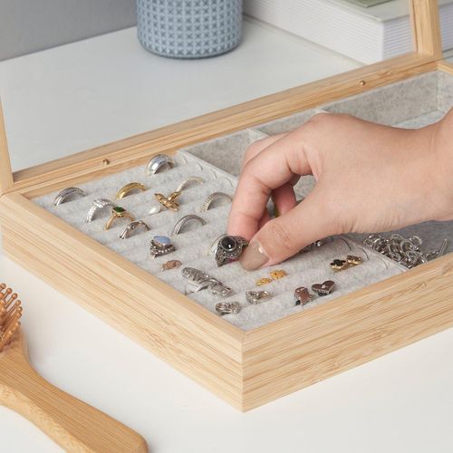 HALSREM Schmuckkästchen mit Fächern