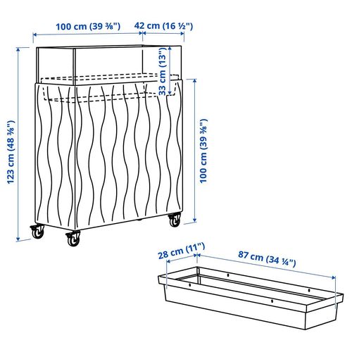 MITTZON Akustischer Blumenkasten mit Rollen