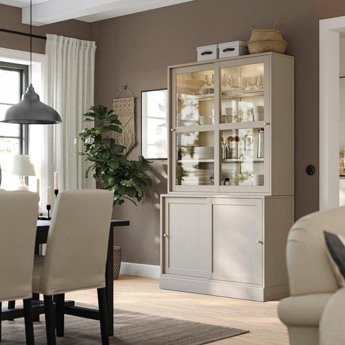 HAVSTA Aufbewahrung mit Glasschiebetüren