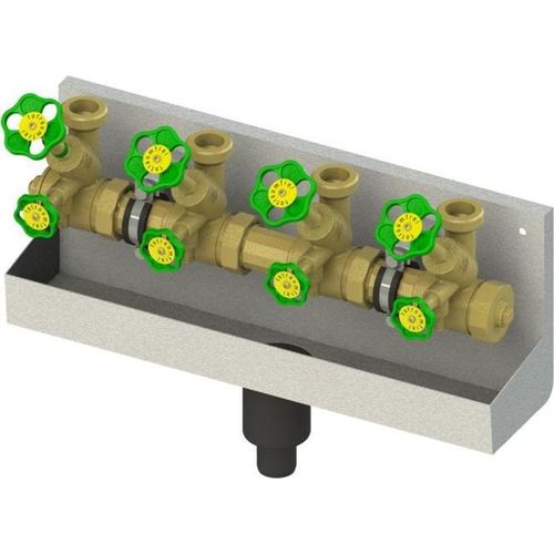 Js Atv-Station, Steigende Spindel 4-Fach,Dn25,Eing.1 1/2,Ob.a.1 1/2