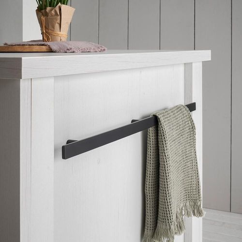 Küchen Set 5-teilig in Pinie weiß Nb. mit Absetzungen in Pinie dunkel Nb., im Landhaus Stil - FERNA-61