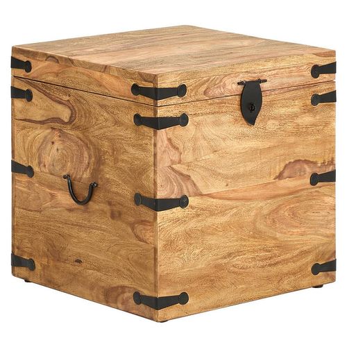 Livetastic Truhe , Sheesham , Holz , Sheesham , Hartholz , Holz , 1 Fächer , 48x48x48 cm , Ordnen & Aufbewahren, Truhen