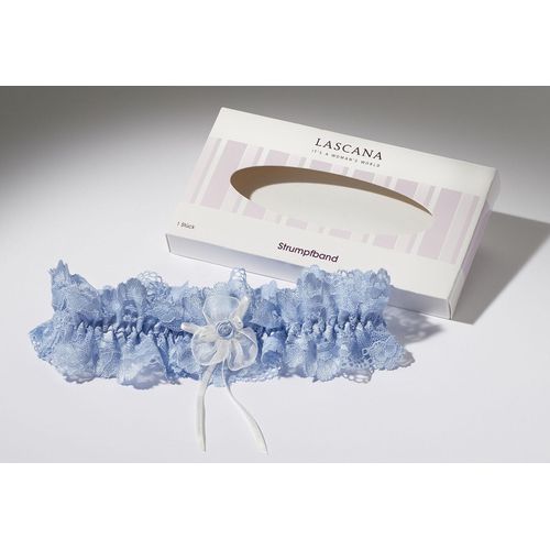 Strumpfband LASCANA, Damen, blau (hellblau), Spitze, Obermaterial: 87% Polyamid, 13% Elasthan, Strumpfhalter, aus edler Spitze, sexy Dessous, Reizwäsche
