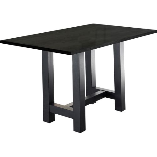 Bartisch MÄUSBACHER, schwarz (schwarzstahl, schwarzstahlfarben, schwarzstahl), B:160cm H:105cm T:70cm, Tische, Bartisch, Gestell in U-Form (Breite 120, 140 oder 160 cm)