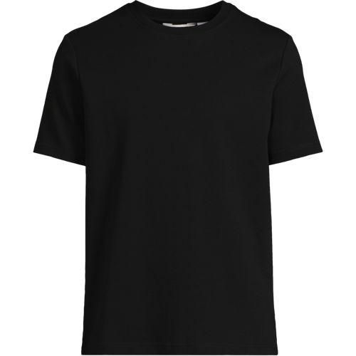 Deluxe Soft T-Shirt, Herren,  Schwarz, Baumwolle/Polyester/Baumwoll-Mischung, by Lands' End