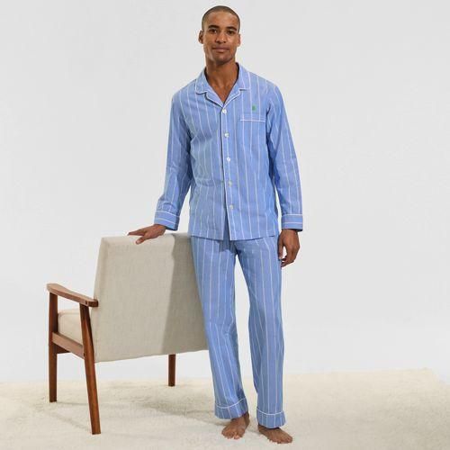 Essenzielle Pyjama-Hose aus Baumwolle, Herren,  Blau, Baumwolle, by Lands' End
