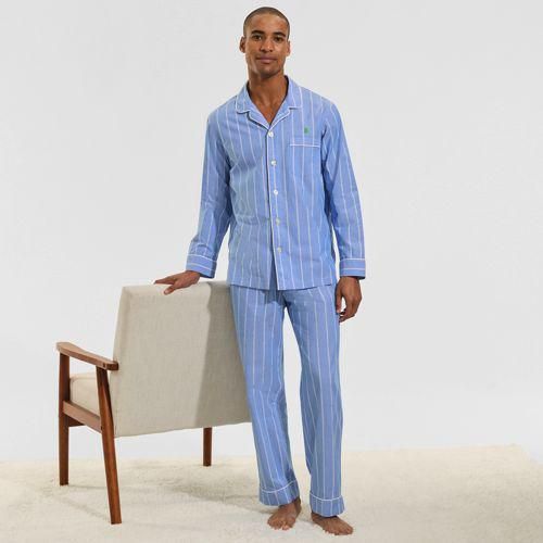 Essenzielle Pyjama-Hose aus Baumwolle, Herren,  Blau, Baumwolle, by Lands' End