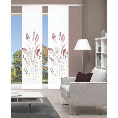 Schiebegardine VISION S "AYENE 2er SET" Gr. 1, rot, B:60cm H:260cm, Polyester, Gardinen, Schiebevorhang Digidruck 2er Set AYENE