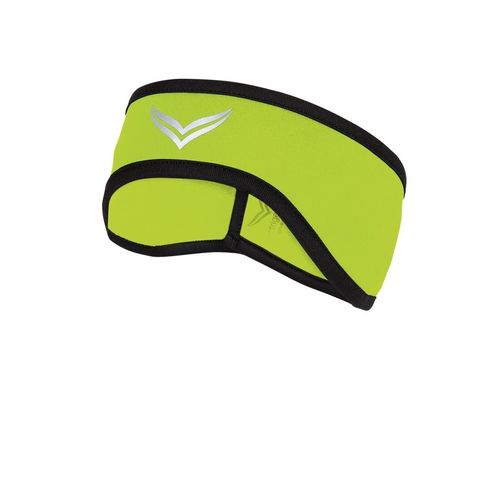 Stirnband TRIGEMA "TRIGEMA Softshell-Stirnband", Damen, Gr. 3, gelb (lemon), Kunstfaser, Mützen Stirnband