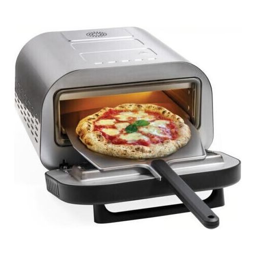 Macom 884, 1 Pizza/Pizzen, Schwarz, Edelstahl, 32 cm, Digital, 400 °C, Stein