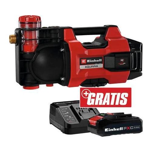 Akku-Gartenpumpe AQUINNA 36/38 F LED + GRATIS Zugabeartikel PXC Starter-Kit 18V 2,5 Ah