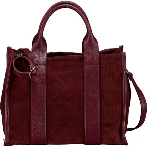 Hausfelder Manufaktur Handtasche Velours Rot 24.5