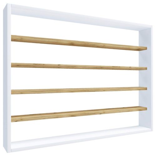 Mid.you Küchenregal Esaldi , Weiß, Honigeiche , Holzwerkstoff , 80x60x10 cm , Küchen, Küchenmöbel, Küchenregale