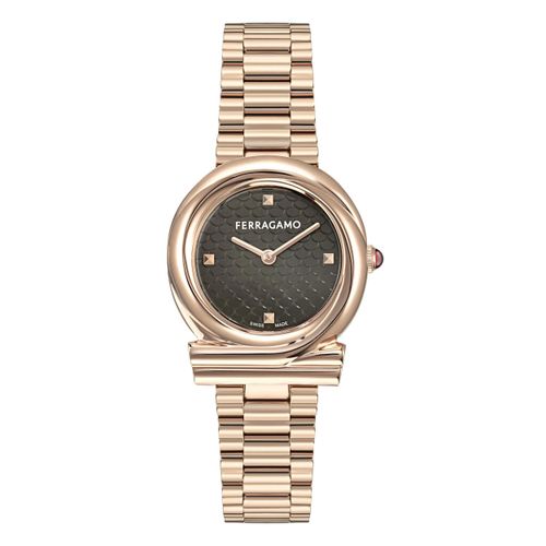 Salvatore Ferragamo Uhr - Quarz-Analoguhr Gancini Twisted - Gr. unisize - in Rosa - für Damen Image