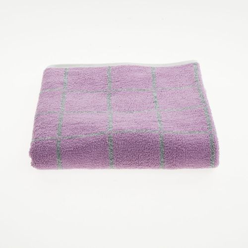 Lilafarbenes gemustertes Handtuch 50x100cm Image