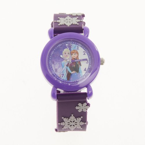 Violette Armbanduhr mit Frozen-Motiv