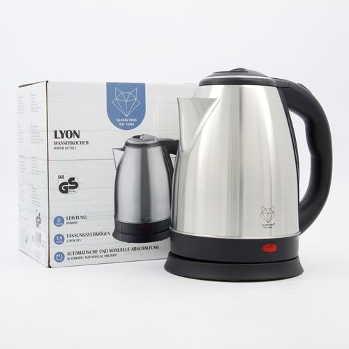 Silberfarbener Wasserkocher 1,8L