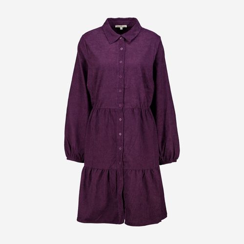 Violettes Minikleid mit Volantsaum