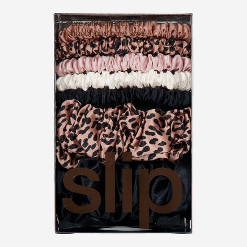 7-teiliges mehrfarbiges Haargummi-Set aus Seide Image