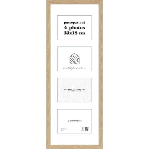 Bilderrahmen Toronto , Eiche , Holzwerkstoff , 28.1x74.2x2.5 cm , FSC , Bilder und Zubehör, Bilderrahmen