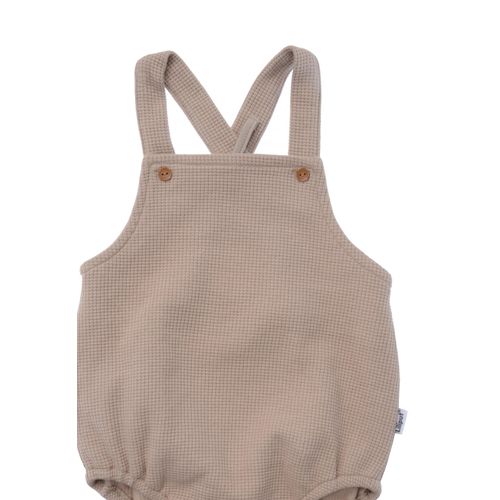 Strampler LILIPUT, Jungen, Gr. 74/80, EURO-Größen, beige, 60% Baumwolle, 40% Polyester, kurz, Overalls, mit verstellbaren Trägern