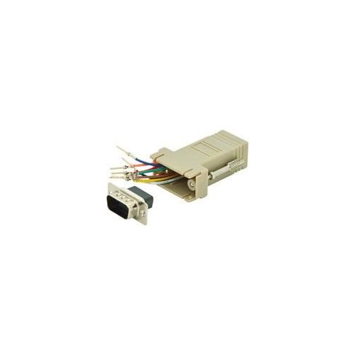 RS 232 Adapter beige, DSUB9 Stecker auf RJ45 Buchse