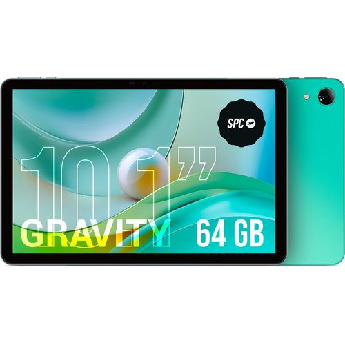 SPC Gravity - Tablet 10.1 Zoll HD Mint, Octa-Core, 4GB RAM, 64GB Speicher, 9,5 Stunden Akkulaufzeit, Google Family Link Parental Control, Android 14