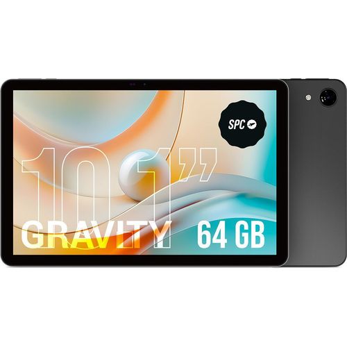 SPC Gravity - Tablet 10.1 Zoll HD Grau, Octa-Core, 4GB RAM, 64GB Speicher, 9,5 Stunden Akkulaufzeit, Google Family Link Parental Control, Android 14
