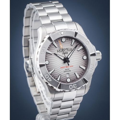 Herrenuhr ROAMER 860833 41 15 70, sportliche Edelstahluhr zum Tauchen