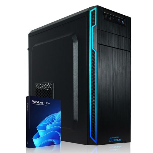 GREED® Ultra 7 - Schneller PC mit Intel Core i7 + Rechner für Büro & Home mit 4,0 GHZ, 16GB RAM - 1TB SSD + 1TB HDD - DVD+RW - WLAN, inkl. Win11 Pro