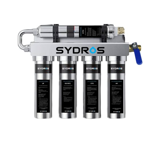 Sydros Wasserfilter entfernt Kalk Chlor PFAS Mikroplastik Schwermetalle Viren