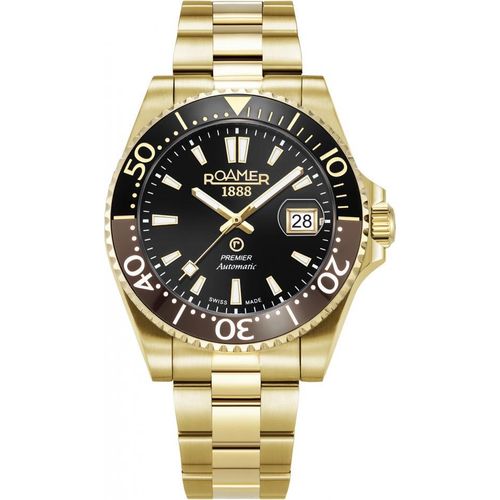 Herrenuhr ROAMER 986983 48 85 20 in Gold, sportlich zum Schwimmen.