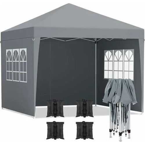 Happyment Partyzelt mit Seitenwänden - Faltbares Partyzelt - Einfach aufzubauen - Pavillon - Wasserdicht Wetterfest