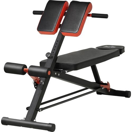 Hantelbank Fitnessbank Schrägbank Multifunktion Bauchtrainer Verstellbar Stahl Schwarz 64 x 146 x 73,5-85 cm