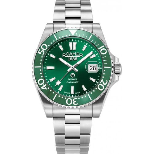 Herrenuhr ROAMER 986983 41 75 20 in grünem Sportdesign zum Schwimmen