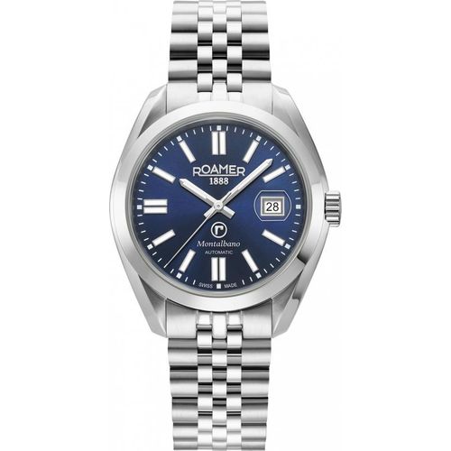 Herrenuhr ROAMER 996983 41 45 20 in klassischem Marineblau zum Schwimmen.