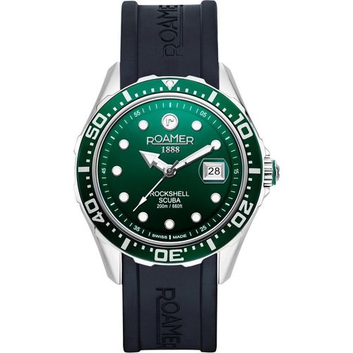 Herrenuhr ROAMER 867833 41 75 02, grün, sportlich, zum Tauchen.